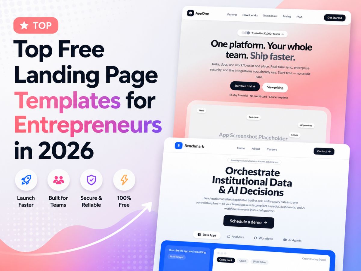Top Free Landing Page Templates for Entrepreneurs in 2026